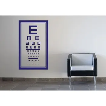 Samolepící dekorace Samolepky na zeď- E - test očí - M (40 x 67 cm)