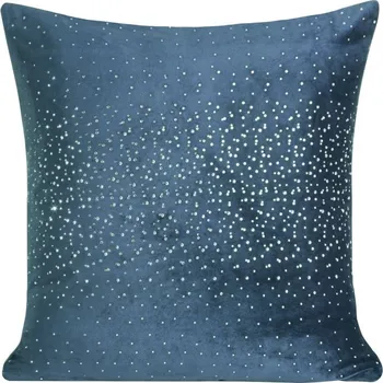 Dekorativní polštářek Dekorační povlak na polštář 45x45 SENA Velvet Modrá