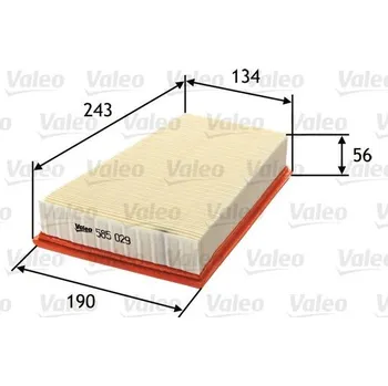 Filtr do auta vzduchový filtr renault 26-0209,8200371661 valeo