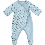 modrý zavinovací overal ze svetroviny