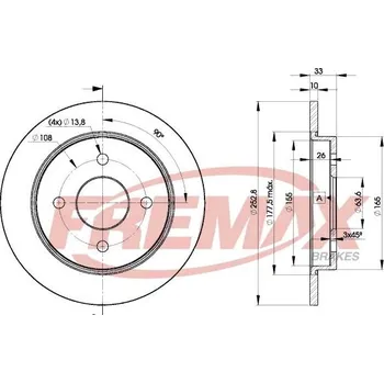 Brzdový kotouč 1323621 zadní brzdový kotouč ford ,fremax bd7969