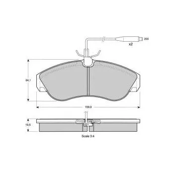 Brzdová destička PŘEDNÍ BRZDOVÉ DESTIČKY jumper,boxer FERODO