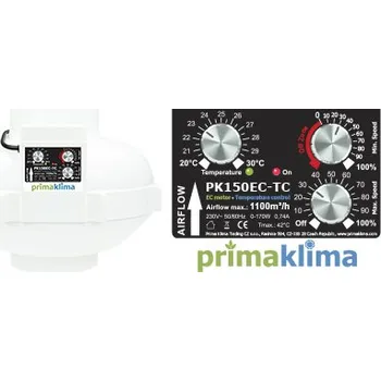 Domácí ventilátor PRIMAKLIMA Ventilátor PRIMA KLIMA CTRL 150 EC 1100m3/h - Ø150mm - regulátor + termostat