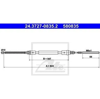 Přislušenství brzdového systému levé brzdové lano peugeot 406,4745.r1,bubnová brzda,ATE