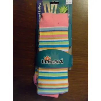 Dětské punčochové kalhoty 51125-LOANA růžové 122-128 (dětské bavlněné punčochové kalhoty vel.122-128,134-146)