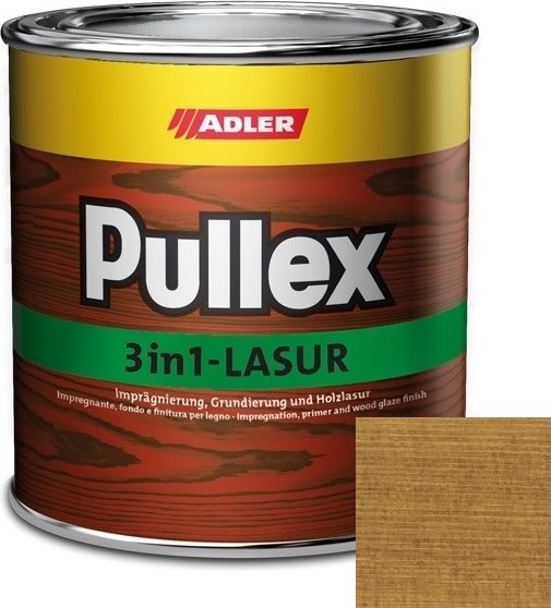 Adler PULLEX 3IN1-LASUR (Impregnační olejová lazura) ořech - nuss Velikost balení: 0,75 l + dárek k objednávce nad 1000Kč