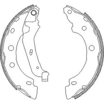 Brzdová čelist zadní brzdové čelisti renault kangoo,7701205523,remsa 404300