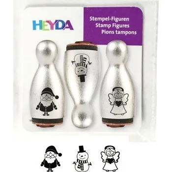 Dětské razítko Dřevěná razítka - VÁNOCE 2 (3 ks)
