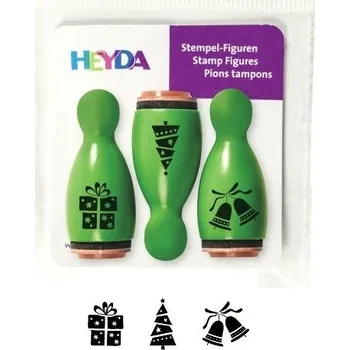 Dětské razítko Dřevěná razítka - VÁNOCE (3 ks)