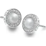 Stříbrné náušnice Hot Diamonds Emozioni Giove Pearl