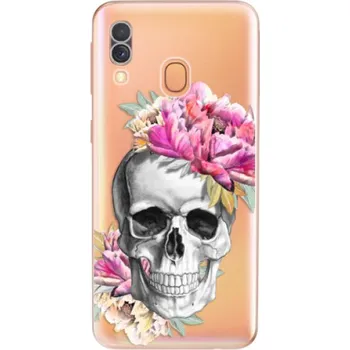 Pouzdro na mobilní telefon Odolné silikonové pouzdro iSaprio - Pretty Skull - Samsung Galaxy A40