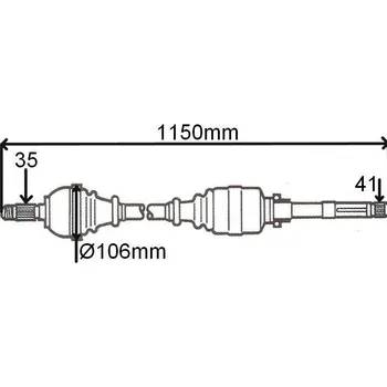 Poloosa kola 3272pk ,poloosa boxer,jumper,ducato,pravá 2.2 HDI
