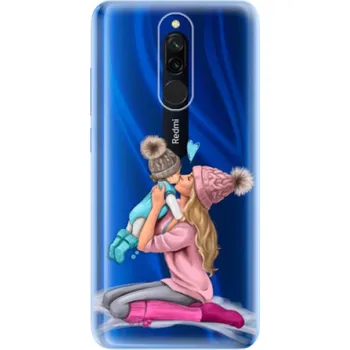 Pouzdro na mobilní telefon Odolné silikonové pouzdro iSaprio - Kissing Mom - Blond and Boy - Xiaomi Redmi 8