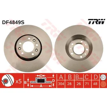 Brzdový kotouč brzdový kotouč citroen,peugeot 4249.92 TRW