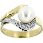 Zlatnictví U Kostela Diamantový prsten s perlou 32266 388256571