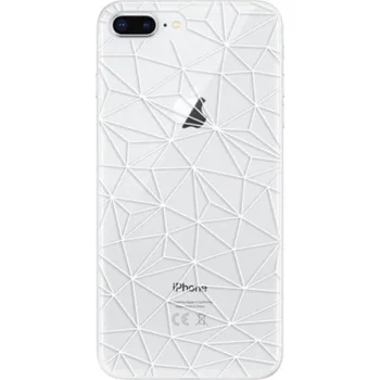 Pouzdro na mobilní telefon Odolné silikonové pouzdro iSaprio - Abstract Triangles 03 - white - iPhone 8 Plus