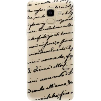 Pouzdro na mobilní telefon Odolné silikonové pouzdro iSaprio - Handwriting 01 - black - Samsung Galaxy J6