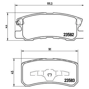 Brzdová destička 425448,zadní brzdové desky citroen c-crosser,peugeot 4007,brembo