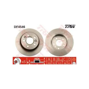 Brzdový kotouč zadní brzdový kotouč renault,6025304073,TRW