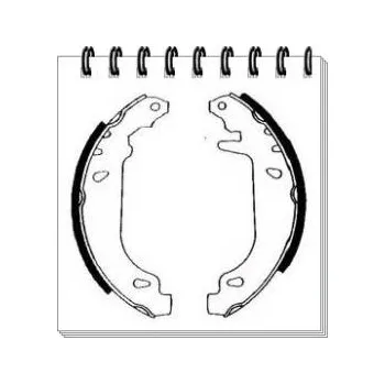 Brzdová čelist zadní brzdoové čelisti renault,7701202661,REMSA