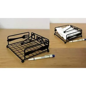 Zásobník na ubrousky 17x17x7cm kov