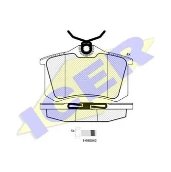 Brzdová destička ZADNÍ BRZDOVÉ DESTIČKY citroen,peugeot ,renault,icer 180697-700