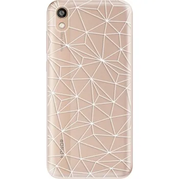 Pouzdro na mobilní telefon Odolné silikonové pouzdro iSaprio - Abstract Triangles 03 - white - Huawei Honor 8S
