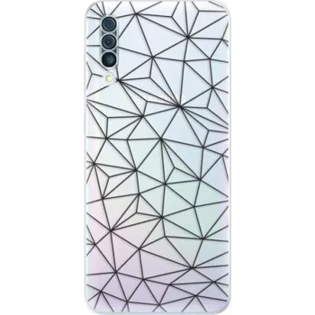 Pouzdro na mobilní telefon Odolné silikonové pouzdro iSaprio - Abstract Triangles 03 - black - Samsung Galaxy A50