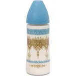 Suavinex Kojenecká láhev silikonová kulatá savička Premium Couture 360 ml Světle modrá