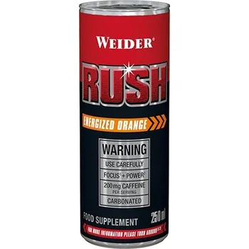 Energetický nápoj Weider Rush 250 ml pomeranč
