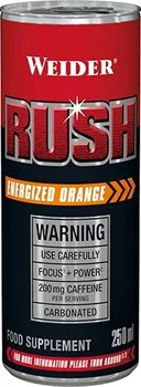 Energetický nápoj Weider Rush 250 ml pomeranč