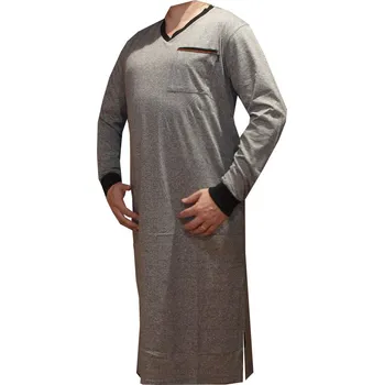 Pánská noční košile xcena Noční košile pánské šedé s kapsičkou Velikost: XXXL