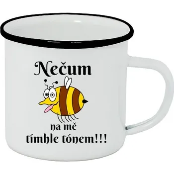 Plecháček - smaltový lem s potiskem Plecháček Nečum