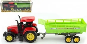 autíčko Teddies Traktor s vlekem na setrvačník 35 cm