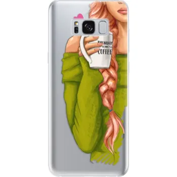 Pouzdro na mobilní telefon Odolné silikonové pouzdro iSaprio - My Coffe and Redhead Girl - Samsung Galaxy S8
