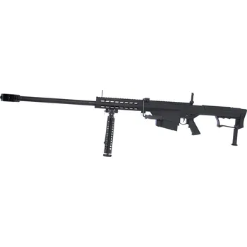 Airsoftová zbraň Barrett M107, úsťová brzda M82, Black, dvojnožka, Snow Wolf, SW-013B