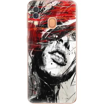 Pouzdro na mobilní telefon Odolné silikonové pouzdro iSaprio - Sketch Face - Samsung Galaxy A40