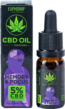 CBD Euphoria CBD Olej Terpene Memory & Focus 5 % 10 ml