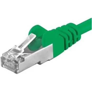 Síťový kabel Premiumcord Patch kabel CAT6a S-FTP, RJ45-RJ45, AWG 26/7 1m, zelená