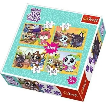 Puzzle Recenze Trefl Littlest Pet Shop 4v1 54, 80, 104, 104 dílků