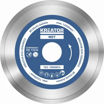 Řezný kotouč Kreator Diamantový kotouč celoobvodový 125 mm 3 ks