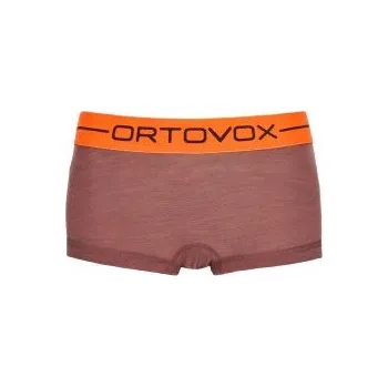 Dámské termoprádlo Ortovox 185 ROCK'N'WOOL HOT PANTS W blush blend XL; Červená kalhotky + DÁREK DLE VÝBĚRU!