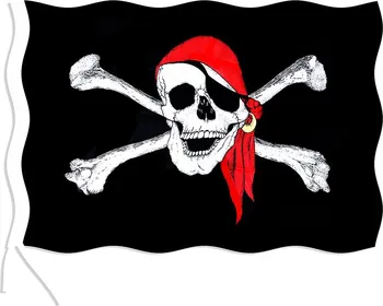 Karnevalový doplněk Rappa Pirátská vlajka 90 x 150 cm