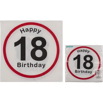 Papírový ubrousek Ubrousky POZOR 18.narozeniny