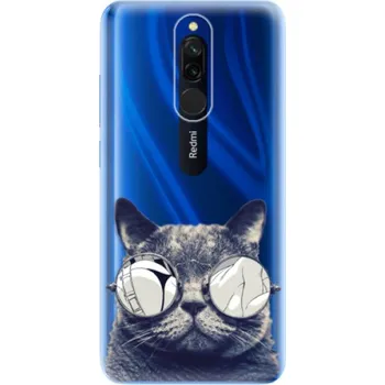 Pouzdro na mobilní telefon Silikonové pouzdro iSaprio - Xiaomi Redmi 8 - Crazy Cat 01 (Odolný silikonový kryt, obal, pouzdro iSaprio - Xiaomi Redmi 8 - Crazy Cat 01 - skvělá ochrana a pružnost, stylový UV potisk, lehkost, tiskne se v České republice)
