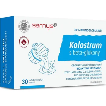 Barnys Kolostrum s beta-glukany 30 cps.