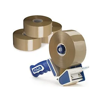 Lepicí páska Lepicí PP páska 48mm, velký návin 200m, hnědá, tloušťka 45µm + 1 odvíječ pásky | RAJA - Balení po 1 ks