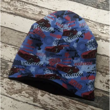 Čepice Yháček Šmoulí čepička Yháček, závodní auto červené, flís Obvod hlavičky: S