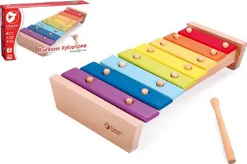 Hudební nástroj pro děti Teddies Duhový xylofon s paličkou 35 cm