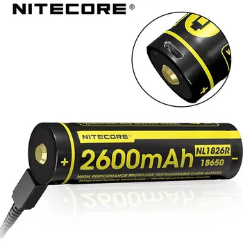 Článková baterie Dobíjecí USB baterie Nitecore 18650 2600mAh (NL1826R)